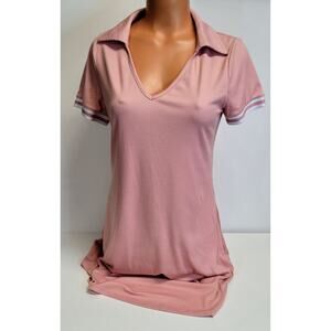 No Boundaries Women’s Dress Pink Short Sleeve Polo Size Large 11/13 Golf Travel